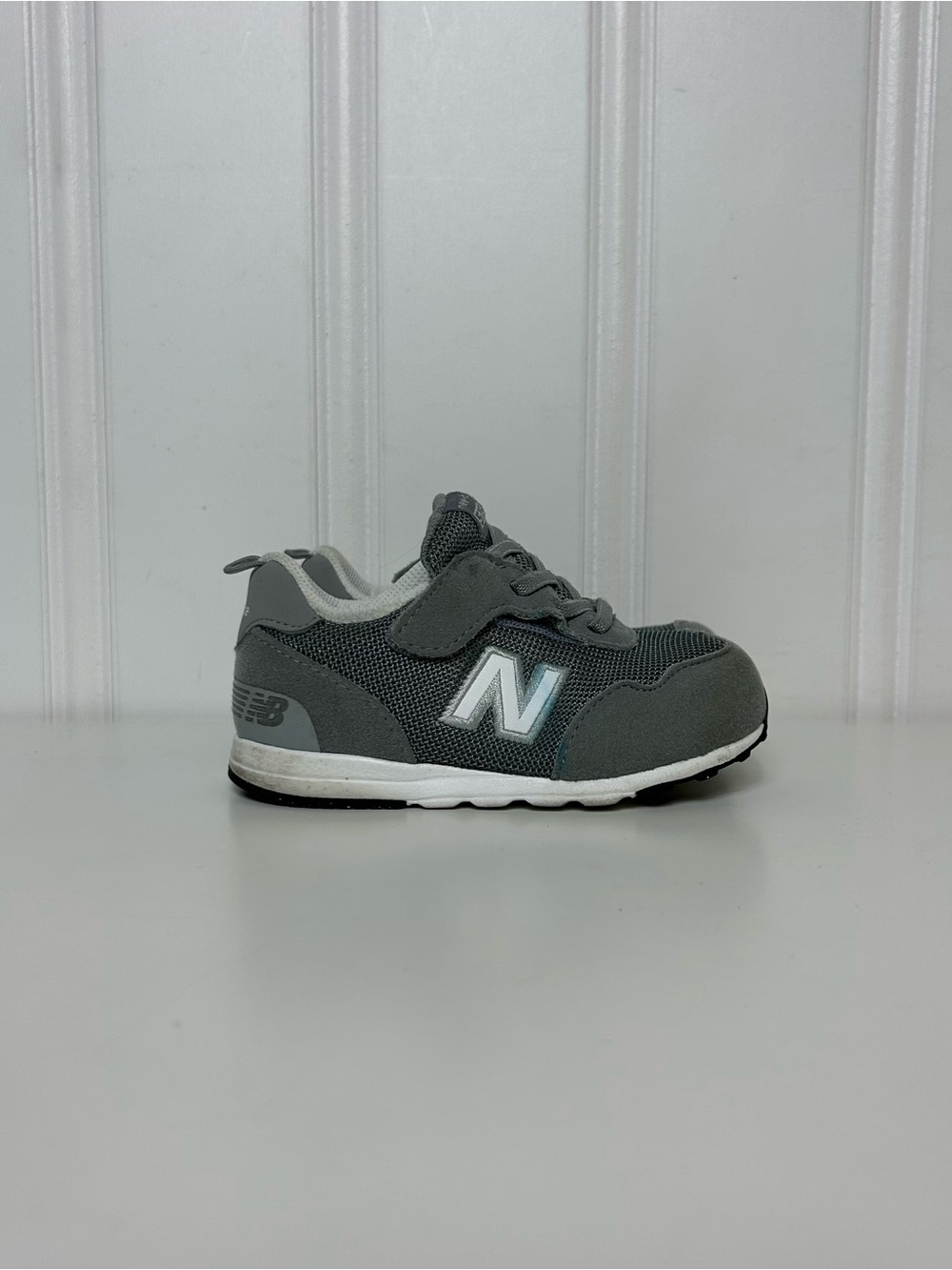 New balance 515 grey white v strap toddler 6.5
